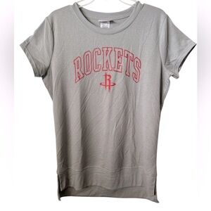 NBA Rockets Gray Small Mdium Short Sleeves Hi Lo TShirt BNWT